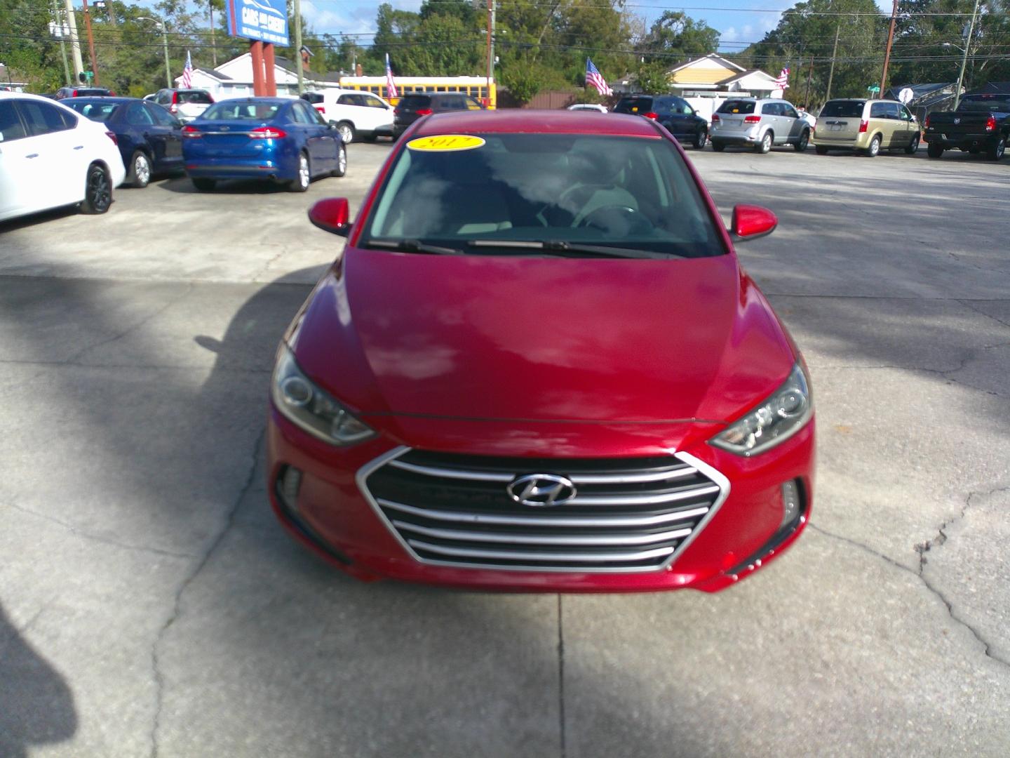 2017 RED HYUNDAI ELANTRA LIMITED; SE (5NPD84LF2HH) , located at 1200 Cassat Avenue, Jacksonville, FL, 32205, (904) 695-1885, 30.302404, -81.731033 - Photo#0